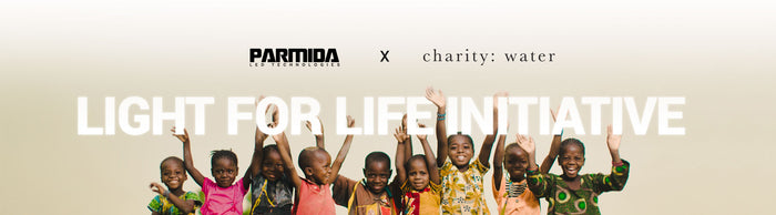 Parmida LED partnership with Charity Water
