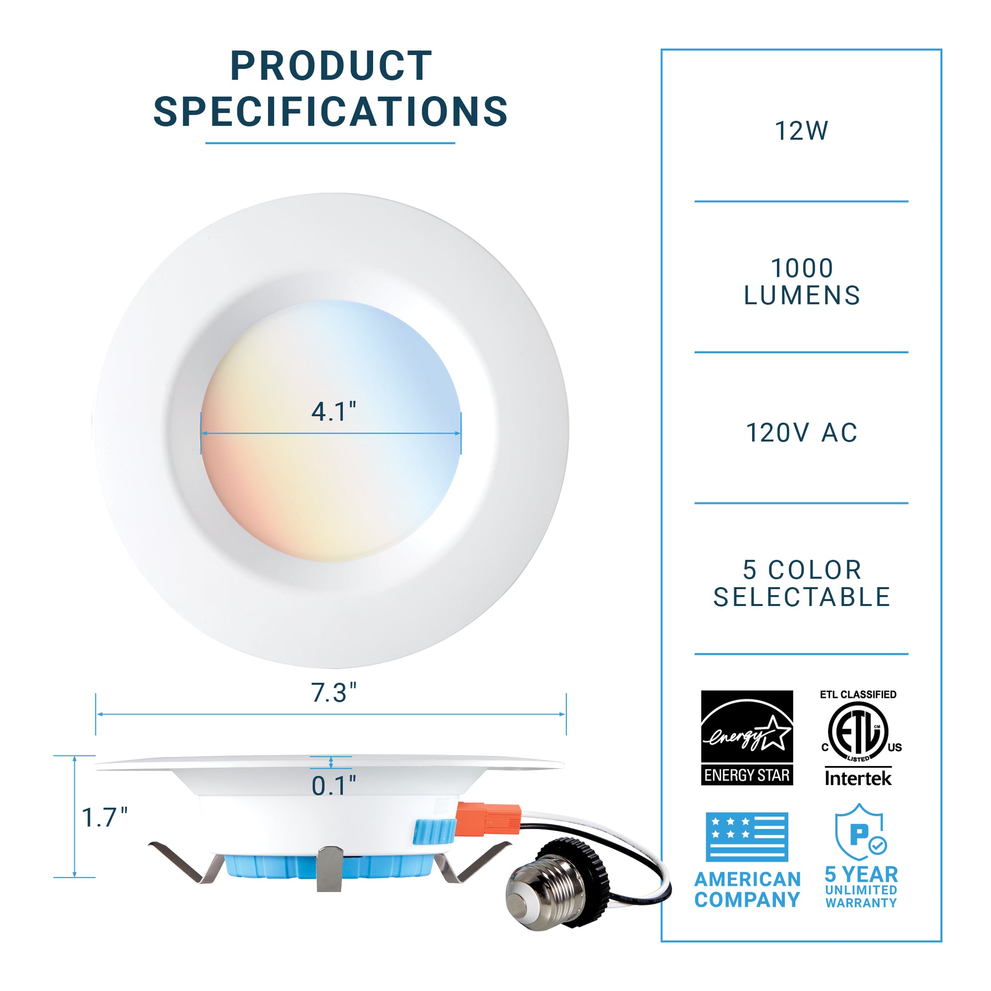 Elite Rl628 Led Light 5CCT - 6