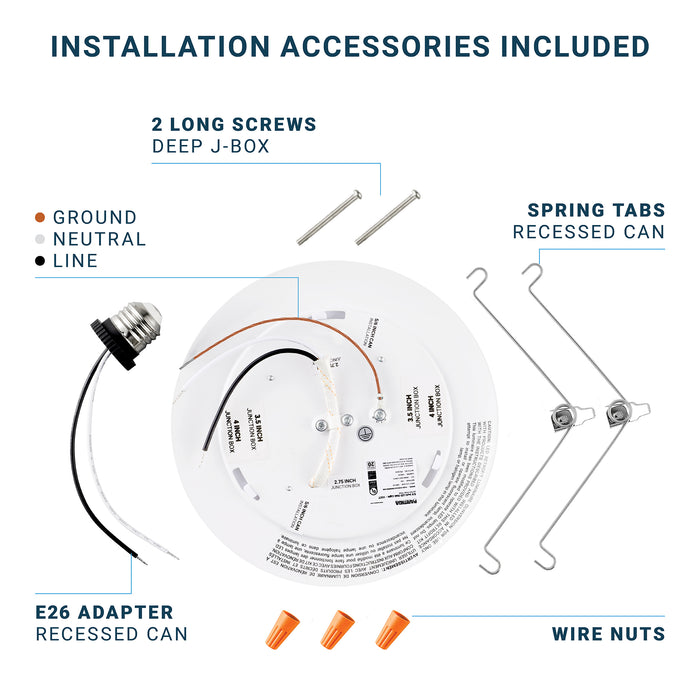 5/6" LED Disk Light - Flush Mount Ceiling Recessed Light - 15W