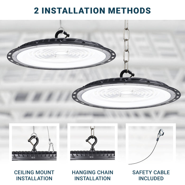 UFO LED High Bay, 150W, 19500LM, Indoor, ETL