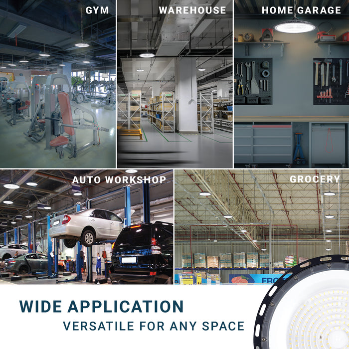 UFO LED High Bay, 150W, 19500LM, Indoor, ETL