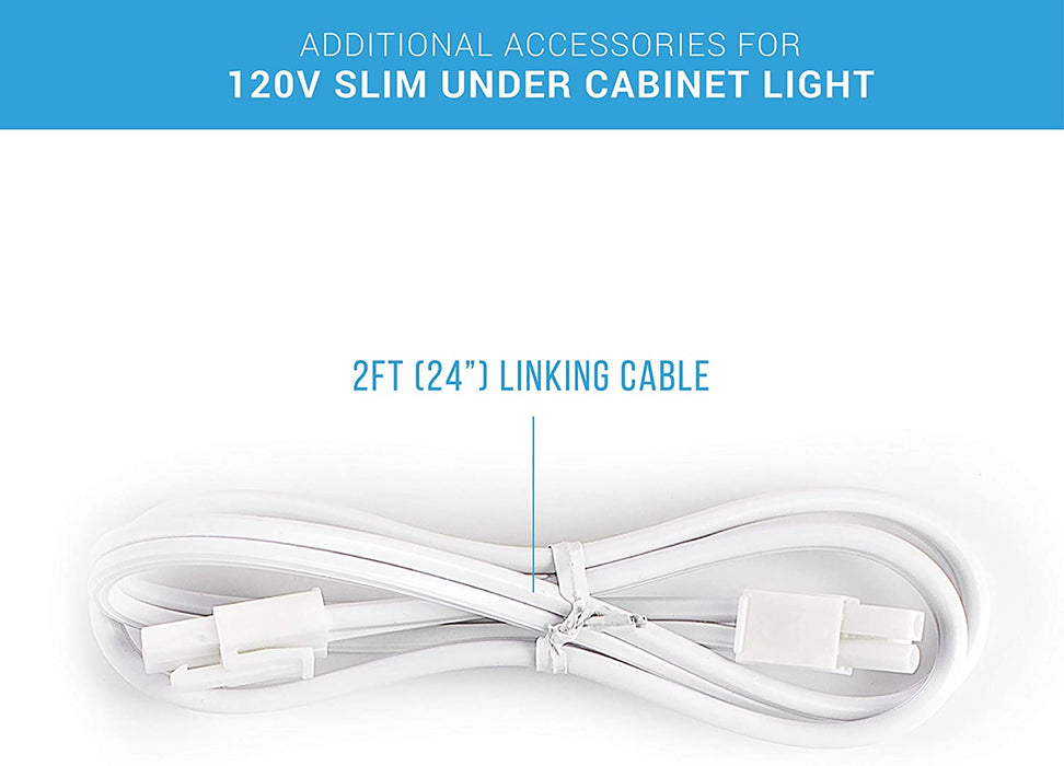LED Slim Under Cabinet Light - Additional Accessory: 2FT Linking Cable