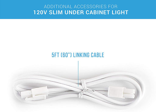 LED Slim Under Cabinet Light - Additional Accessory: 5FT Linking Cable